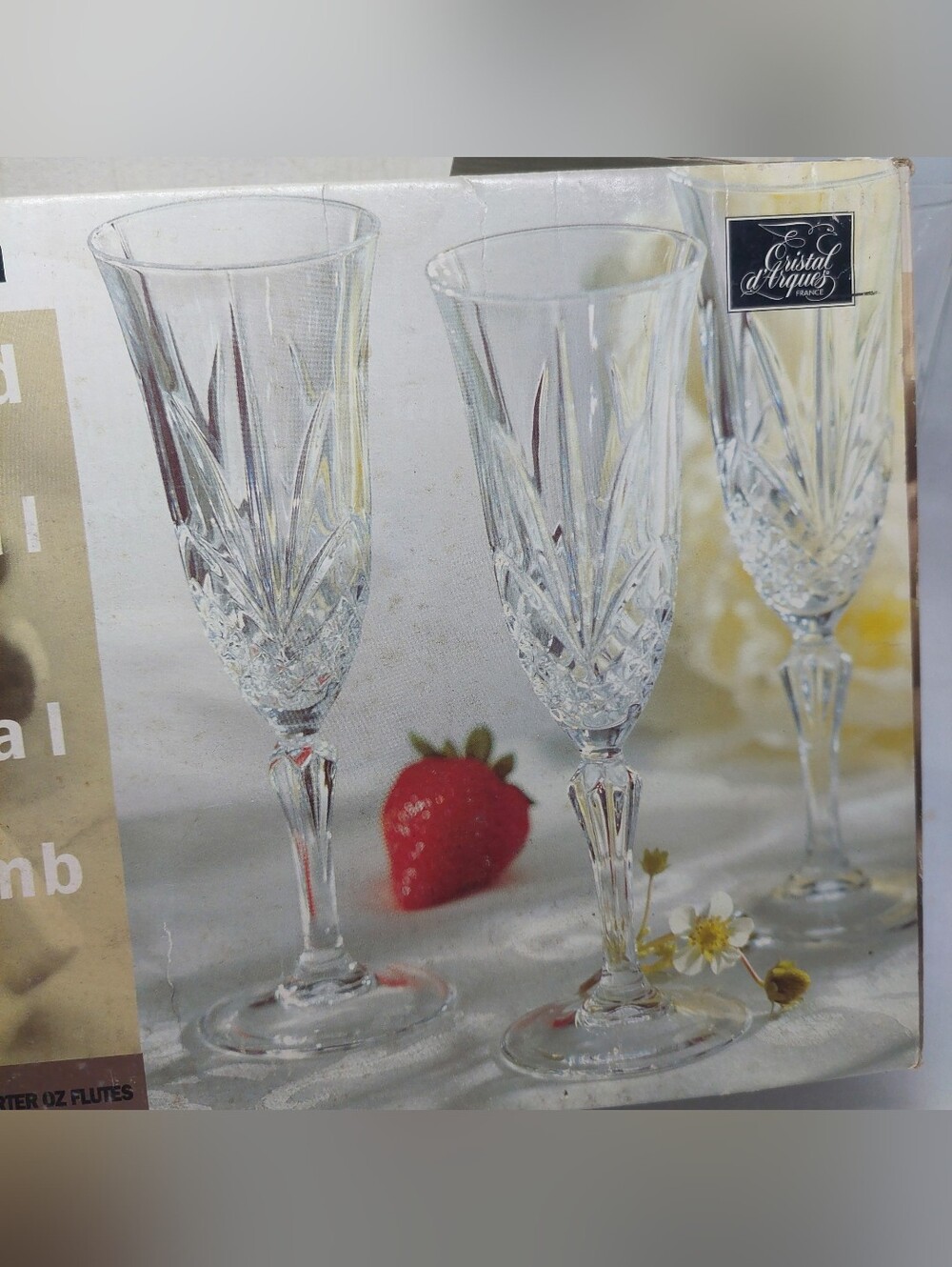 Cristal D'Arques France Galleria Wine Glasses 4.7O Oz 140 ML 24% Lead Set Of 4